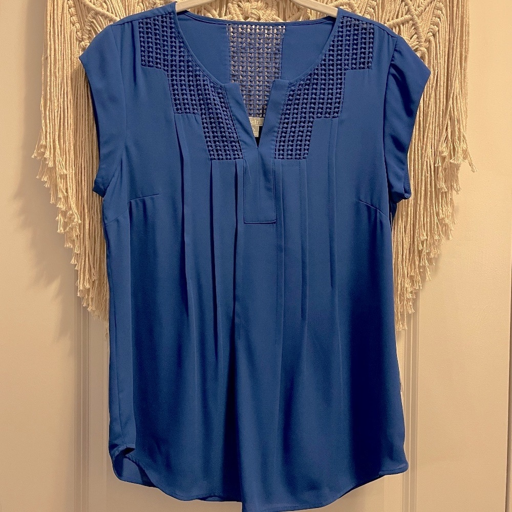 3/$25! Cornflower Blue Blouse